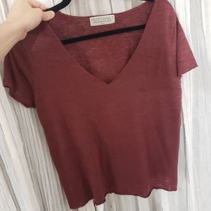 Project Social T raw hem flowy tee T shirt